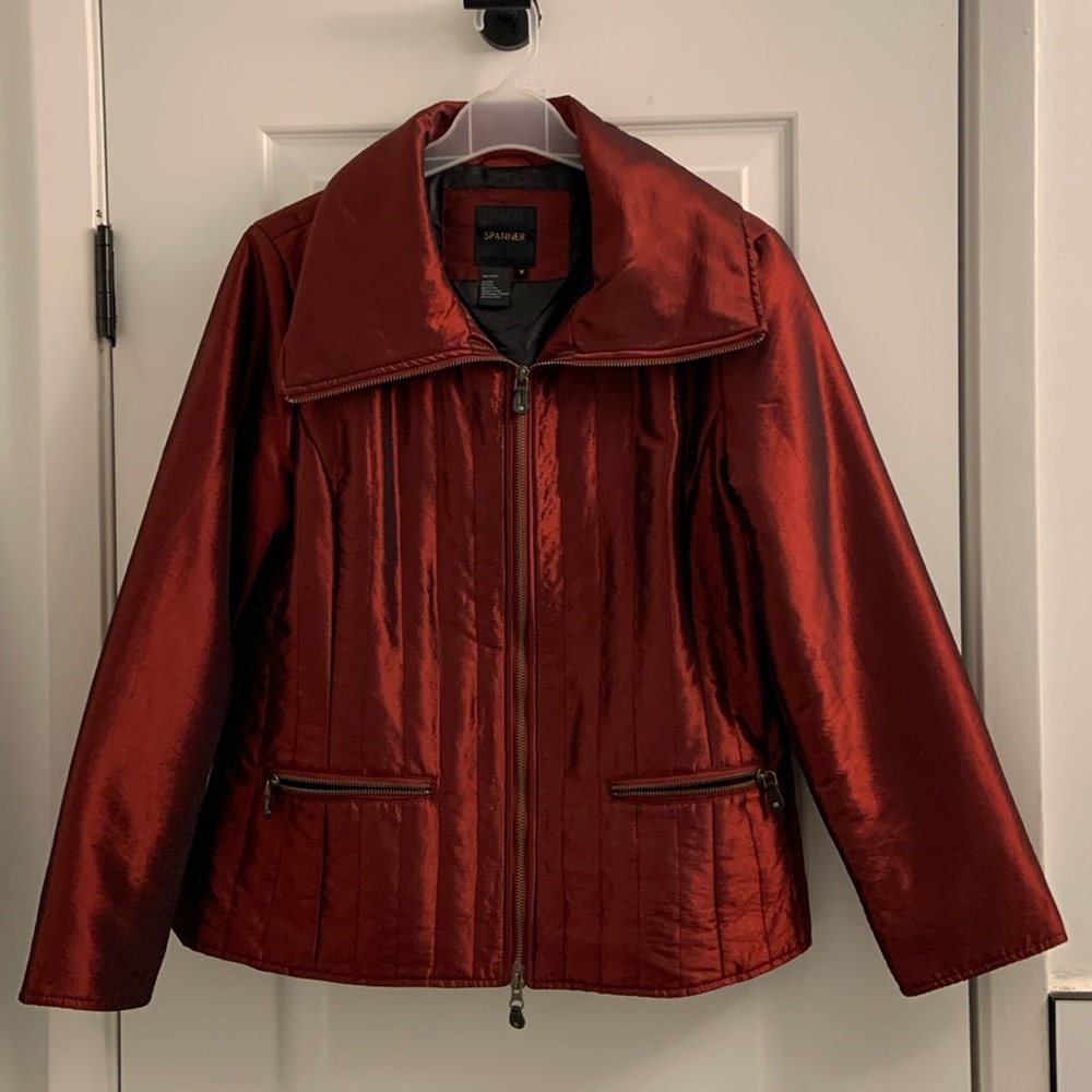 Red satin jacket -spanner